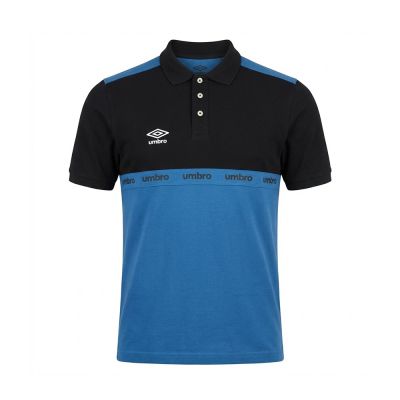 POLOS UMBRO ORIGINAL HOMME BLEU COTON